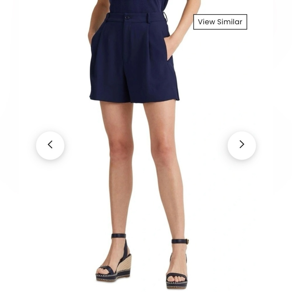 Lauren Ralph Lauren Women’s Pleated Short in Navy Black Label Size 10